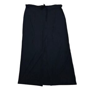 Vintage Gap Black Long Skirt with Back Slit sz Medium Basic Y2K 2000s Casual